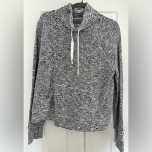 Aerie Offline Black and White Knit Hoodie and jogger set. Medium